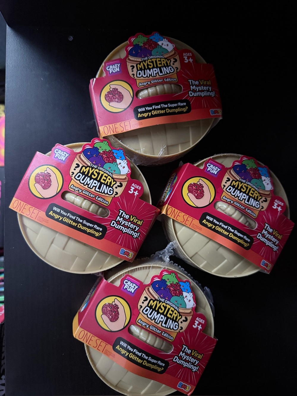 Mystery Dumpling Angry Glitter Edition RMS VIRAL Lot of 4!